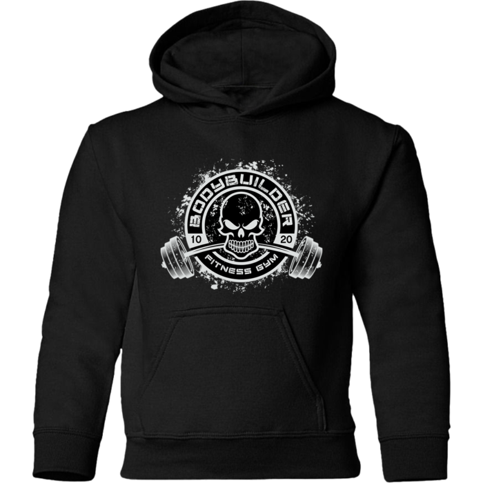 Bodybuilding Skull Pullover Hoodie - Image 2