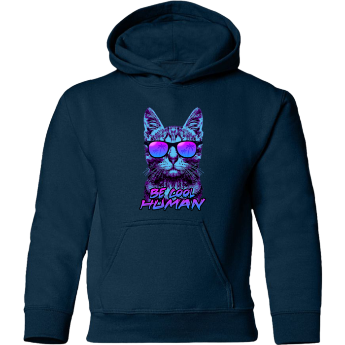 Cat - Be Cool Human Pullover Hoodie - Image 2