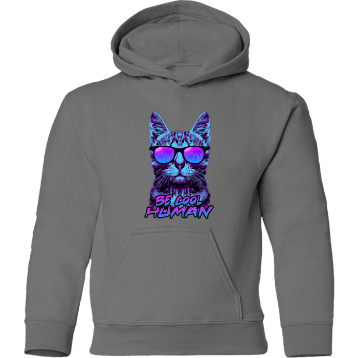 Cat - Be Cool Human Pullover Hoodie - Image 3