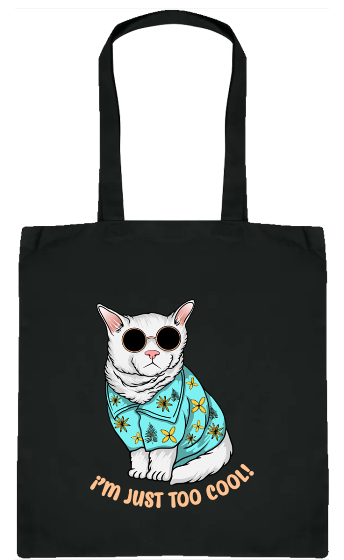 Cat-I'm just too cool Market Bag