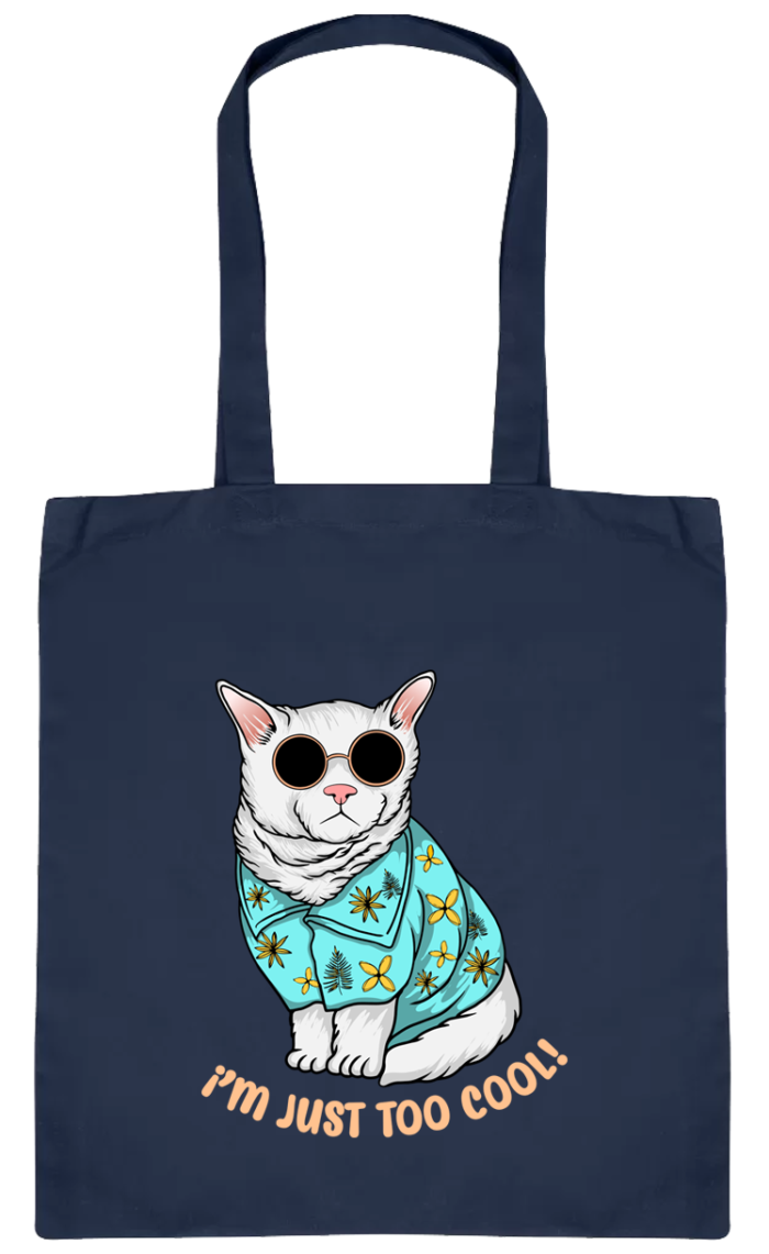 Cat-I'm just too cool Market Bag - Image 3