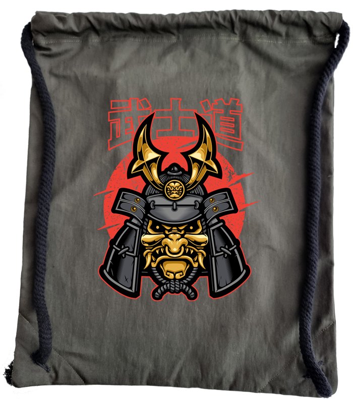 Samurai warrior mask Gym Sack - Image 3