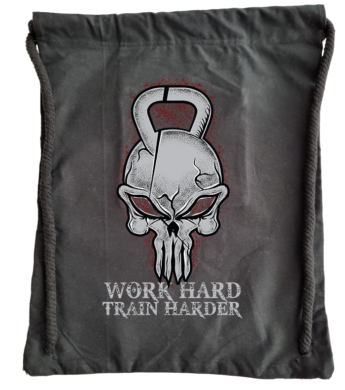 Work Hard Train Harder Gym Sack - Image 2